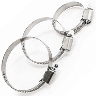 Hose Clips Pipe Clamps 110-130mm ( Pack of: 1 ) Pack of: 1 Worm Drive Premium Adjustable for Ducting and Piping DIYUK