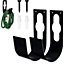Hose Hook Hanger, Hose Pipe Bracket Hanger for Wall Mounting with Screws (23cm Tall - 2 Pack)