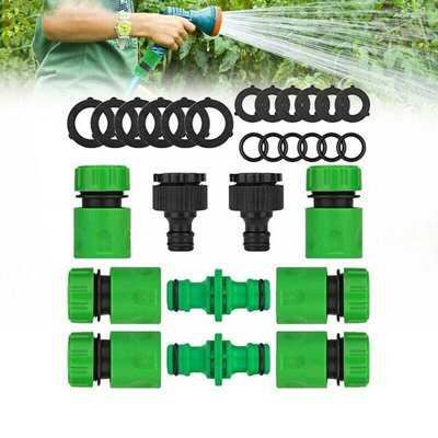 HOSE PIPE CONNECTOR SET WATER WATERING GARDEN TAP FITTING KIT UK