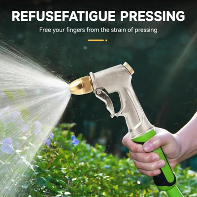 Hose Pipe Spray Gun, 100% Heavy Duty Metal Garden Hose Spray Gun, High  Pressure Adjustable Hose