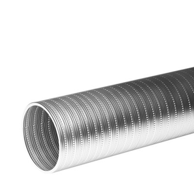 Hoses UK Semi-Rigid Flexible Aluminium Extraction Ducting 76mm ID x 2 Metres