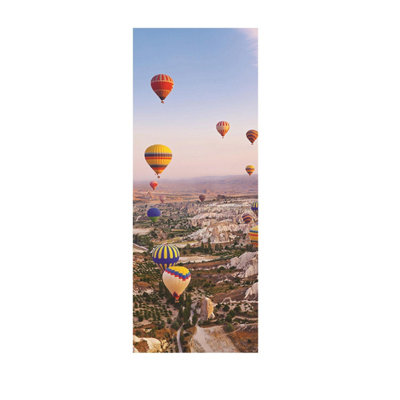 Hot Air Balloons Self-Adhesive Door Murals Stickers European Standard 88Cmx200Cm