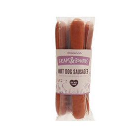 Hot Dog Sausages for Dogs Treats 4 pack 220g