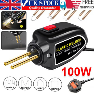 HOT STAPLER GUNS PLASTIC REPAIR CAR BUMPER WELDING WELDER MACHINE KIT+400 STAPLE