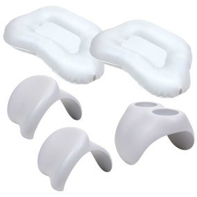 Hot Tub Comfort Pack - Drinks Holder & 2 x Headrests & Inflatable Cushions