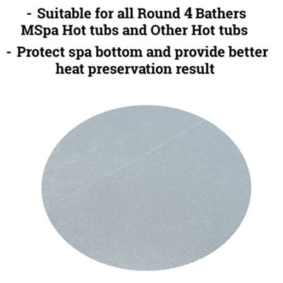 Hot Tub Spa Heat Preservation Bubble Mat - 4 Person Round