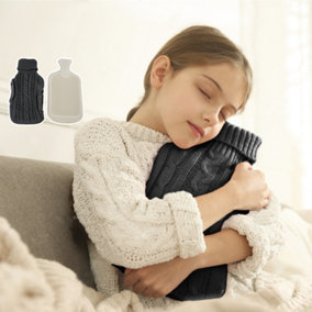 Hot Water Bottle With Cover Luxury Soft Fluffy 2L High Quality Rubber Faux Fur