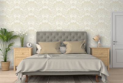 Hotel Luxe Floral Trail Neutral Wallpaper