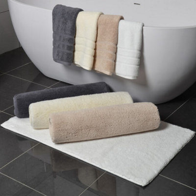 Hotel Luxury Deep Pile Bath Mat - Charcoal Grey