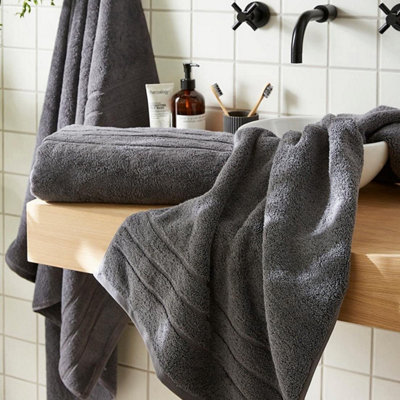 Hotel Luxury Heavweight Bath Towel - Charcoal Grey