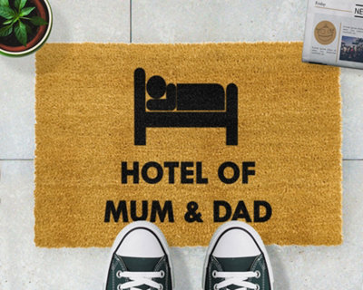 Hotel of Mum & Dad doormat - Regular 60x40cm