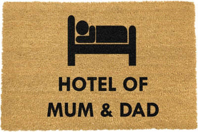 Hotel of Mum & Dad doormat - Regular 60x40cm