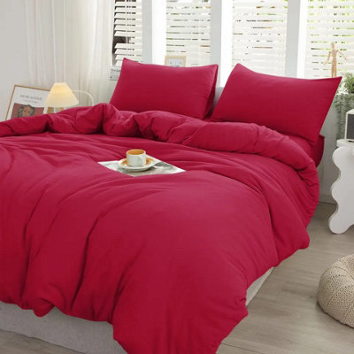 Hotel Quality 4-Piece Duvet Cover Bedding Set Single Double King Super King Size Duvet Quilt Set with Pillowcases
