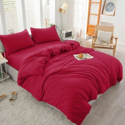 Hotel Quality 4-Piece Duvet Cover Bedding Set Single Double King Super King Size Duvet Quilt Set with Pillowcases