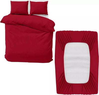 Hotel Quality 4-Piece Duvet Cover Bedding Set Single Double King Super King Size Duvet Quilt Set with Pillowcases