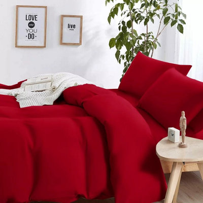 Hotel Quality 4-Piece Duvet Cover Bedding Set Single Double King Super King Size Duvet Quilt Set with Pillowcases