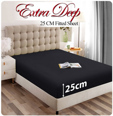 Hotel Quality Fitted Sheet 25 CM Extra Deep Luxury Bedroom Anti Allergic Bedsheet
