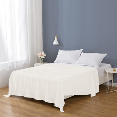 Hotel Quality Flat Sheets Soft Luxury Bed Sheets 100% Egyptian Cotton Single Double King Super King Sizes Bedsheets