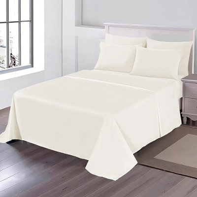 Hotel Quality Flat Sheets Soft Luxury Bed Sheets 100% Egyptian Cotton Single Double King Super King Sizes Bedsheets