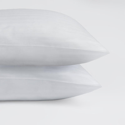 Hotel Quality Pillows 2 Pack Satin Stripe Luxury Filled Soft Bounce Back Plump - 5
