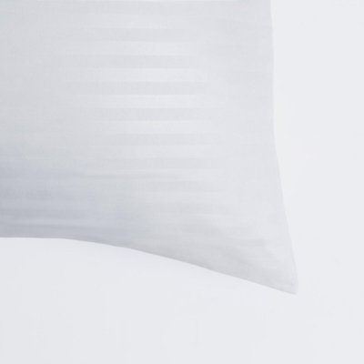 Hotel Quality Pillows 2 Pack Satin Stripe Luxury Filled Soft Bounce Back Plump - 6
