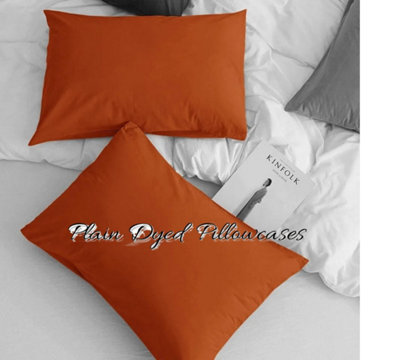 Hotel Quality Plain Dyed Pillowcases Super Soft & Anti Allergic Microfiber Pillow Protector Cover Pair