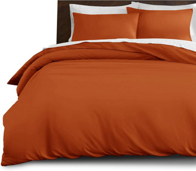 thumbnail image 2 of Plain Dyed Polycotton Duvet Cover Set With Pillowcase - All Sizes, 144 Thread Count, Machine Wash 2 of 11