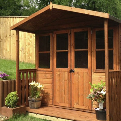 Houghton Shiplap Summerhouse Garden Sun Room Approx 7 x 7 Feet - 4