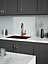 House Beautiful Calacatta Marble Glass Kitchen Self Adhesive Splashback 900mm x 750mm
