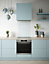 House Beautiful Heritage Sky Blue Glass Kitchen Self Adhesive Splashback 900mm x 750mm