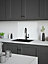 House Beautiful Iridescent White Glass Kitchen Self Adhesive Splashback 600mm x 750mm