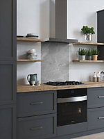 House Beautiful Pietra Grey Glass Kitchen Self Adhesive Splashback 900mm x 750mm