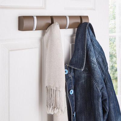 House of Home 4 Door Hooks In Satin Chrome On Espresso Mountable Board Price Comparisons | Compare The Build
