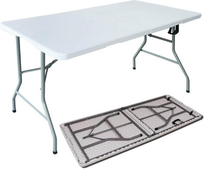 House of Home 5ft Heavy Duty Picnic, Camping Folding Table Indoor and Outdoor Use in White