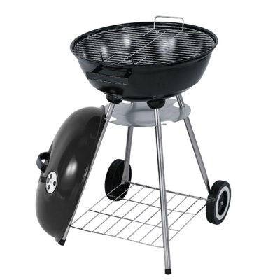 House of Home Charcoal BBQ Black Grill - Portable 45cm Round Barbecue for Outdoor Cooking - 4