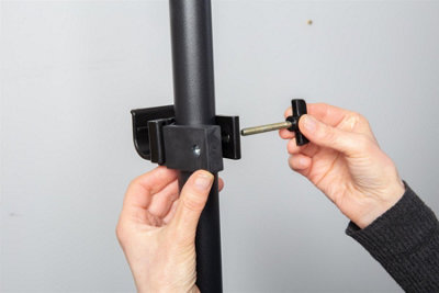 House of Home Clothes Rail Telescopic Wardrobe Organiser Hanging Clothing Rack Adjustable Storage Black - 6