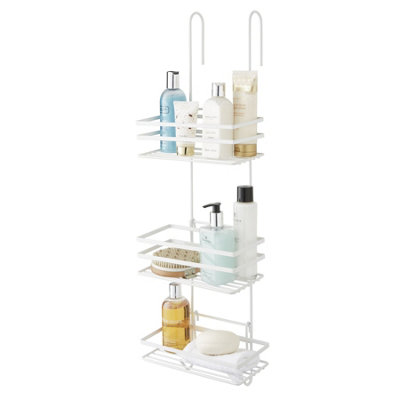 House of Home - Durable Hanging Shower Caddy - 3-Tier Over Door Shower Storage Organiser - 9