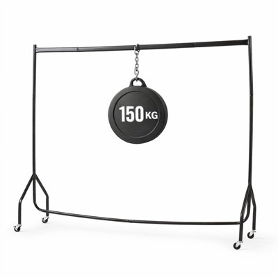 House of Home Extra Strong Heavy Duty Metal Clothes Rail with Lockable ...