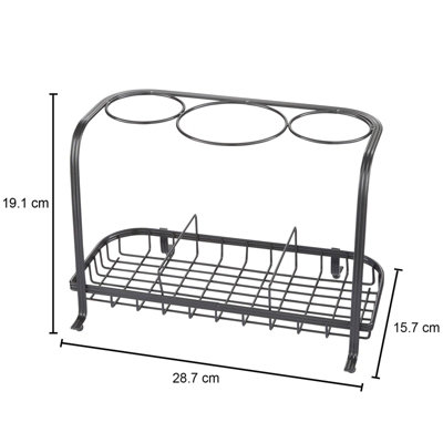 House of Home Freestanding Hair Dryer & Straighteners Holder Storage Stand Cable Tidy in Graphite