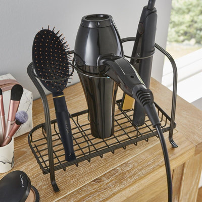 House of Home Freestanding Hair Dryer & Straighteners Holder Storage Stand Cable Tidy in Graphite - 3