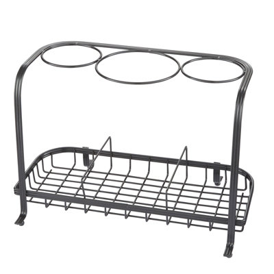 House of Home Freestanding Hair Dryer & Straighteners Holder Storage Stand Cable Tidy in Graphite - 4