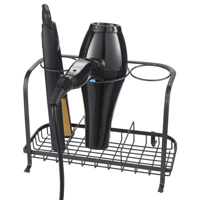 House of Home Freestanding Hair Dryer & Straighteners Holder Storage Stand Cable Tidy in Graphite - 5