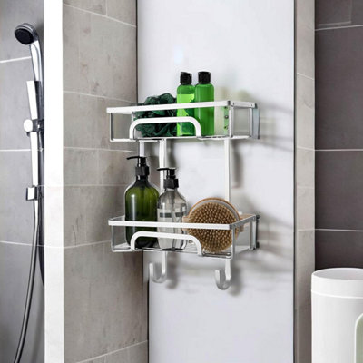 House of Home - Hanging Shower Caddy 2 Tier Waterproof Bathroom Storage Shelves