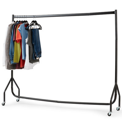 House of Home Heavy Duty Metal Clothes Rail with Wheels 6ft Long x 5ft Tall - 5