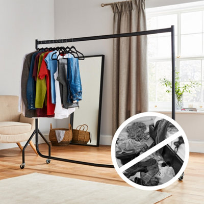 House of Home Heavy Duty Metal Clothes Rail with Wheels 6ft Long x