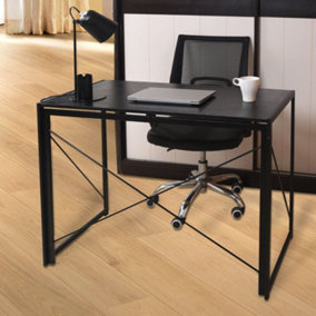 House of Home Multifunction Folding Desk Portable Compact Computer Table In Black 100cm