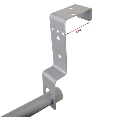 House of Home Over-Door Towel Rack 4-Tier Bathroom Silver Storage Hanger Rail Bath Hand Towels - 8