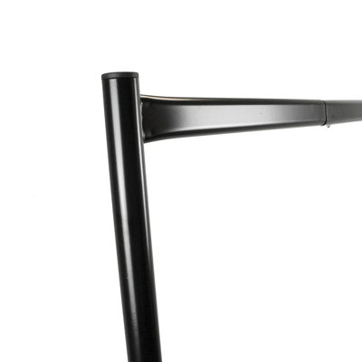 House of Home Superior Extra Heavy Duty Black Metal 4ft Long x 5ft Tall Clothes Rail Stand - 5