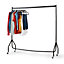 House of Home Superior Extra Heavy Duty Black Metal 4ft Long x 5ft Tall Clothes Rail