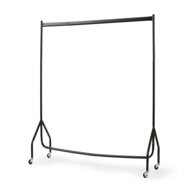 House of Home Superior Extra Heavy Duty Black Metal 4ft Long x 5ft Tall Clothes Rail - 3